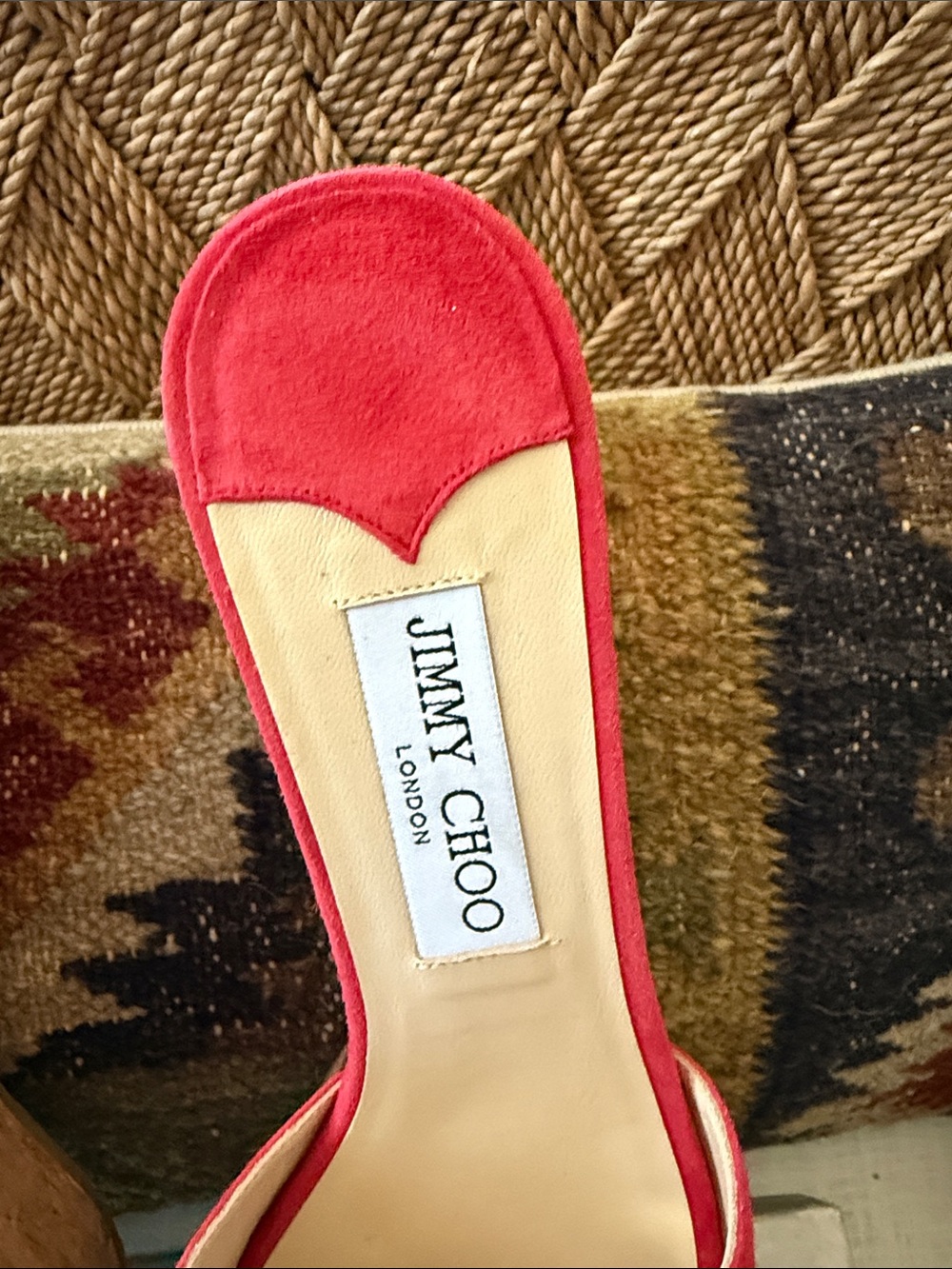 NIB Jimmy Choo Deedee Red Suede Platform Mules Size 39 - Picture 2 of 7